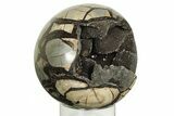 Polished, Septarian Geode Sphere - Madagascar #219111-2